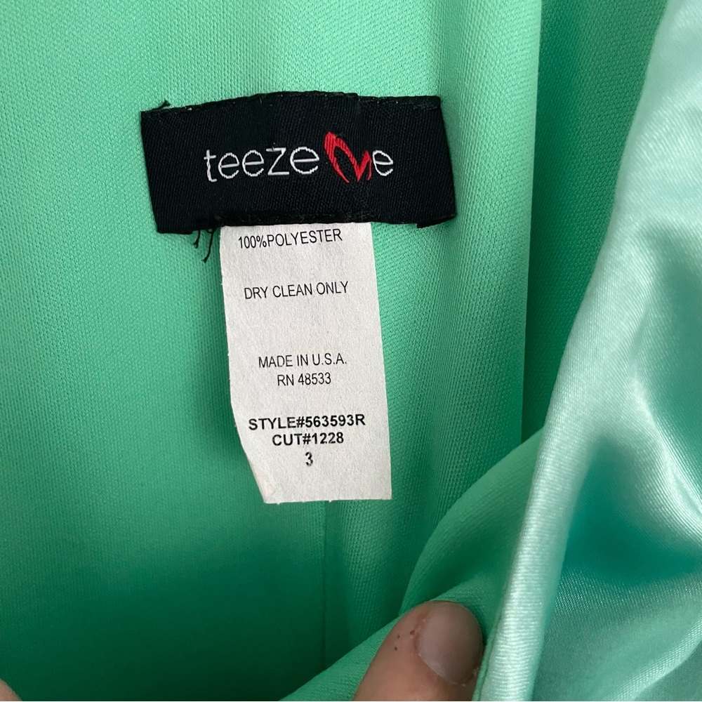 Vintage Ombré Green Tie Mini Dress - Picture 4 of 4